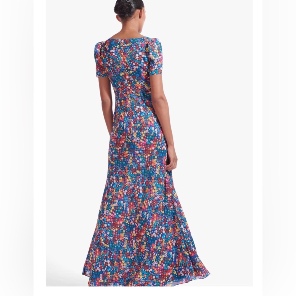 Staud Lea Maxi Dress in Rainbow Flower Market - Picture 5 of 12